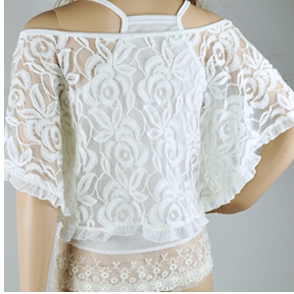 Zeago Lace 2-Piece Off The Shoulder Top - Picture 3 of 4